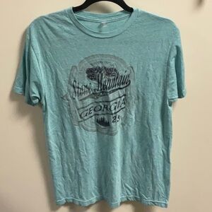 Stone Mountain Graphic T-Shirt - Light Blue
